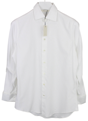 #ad SUITSUPPLY Slim Formal Shirt Men#x27;s MEDIUM Button Up Spread Neck White $40.06
