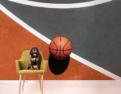#ad 3D Basketball Court Basketball Self adhesive Removeable Wallpaper Wall Mural1 $112.49