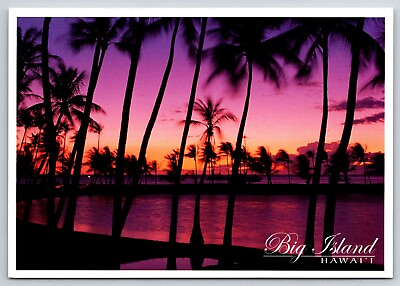 #ad Postcard Big Island Hawaii Purple Sunset Posted ART Continental $7.13