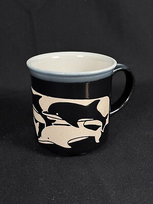 #ad 🐬Dolphin🐬 Mug ☕️ Stoneware Textured 10oz $14.95