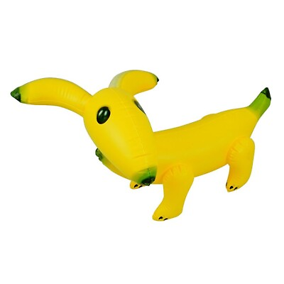 #ad Inflatable World Inflatable Banana Dog Toy 26quot; L 14quot; Tall $8.99