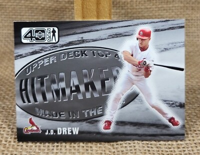 #ad 2002 Upper Deck 40 Man JD Drew Hit Makers Baseball Card #1058 Cardinals A4 $1.75