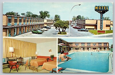 #ad Postcard Canada Montreal Motel Metropole $5.06