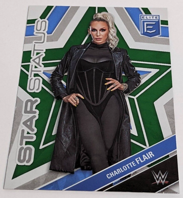#ad Charlotte Flair 2023 Donruss Elite WWE STAR STATUS GREEN PARALLEL Card #19 $1.80