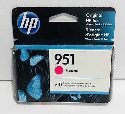 #ad Genuine HP OfficeJet 951 Magenta Ink Cartridges New Sealed EXP 04 2022 $12.88