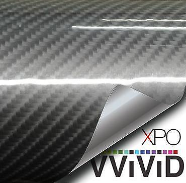 #ad VVivid Xpo Gloss Gray Tech Art Carbon Vinyl Wrap Film V243 $1.99
