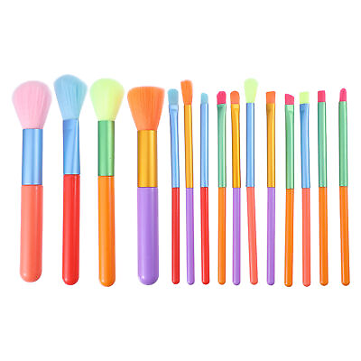 #ad 15 Pcs Makeup Brushes Concealer Brush Blush Brush Plastic Handle Multicolor $7.98