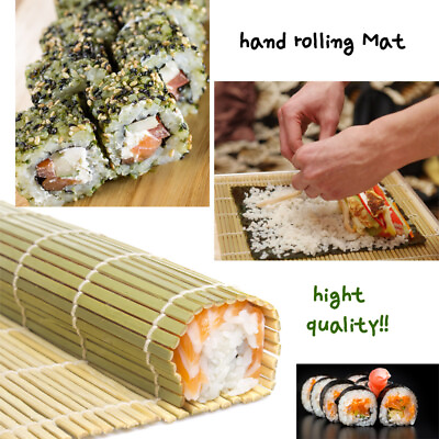 #ad Japanese Style Sushi Roll Maker Bamboo Rolling Roller Mat Preparation27cmx27cm C $5.65