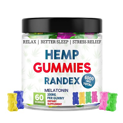 #ad 6000MG Gummy Chews Natural Helps Relieve Stress and Anxiety Promotes Sleep $11.99