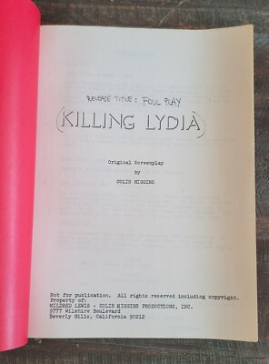 #ad Killing Lydia quot;Foul Playquot; Screenplay Script Chevy Chase Goldie Hawn 1978 $69.00