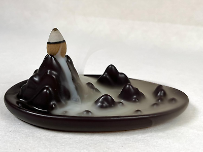 #ad Sea Cloud in Mountain Backflow Incense Holder Ceramic Art Zen Decoration Arom $15.88