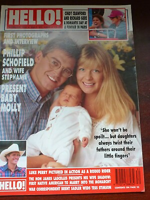 #ad HELLO MAGAZINE #264 1993 JULY 31 PHILLIP SCHOFIELD AND WIFE STEPHANIE GBP 8.50