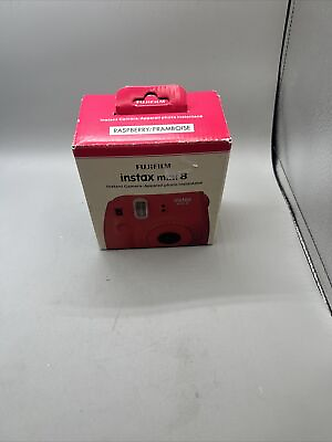 #ad Fujifilm Instax Mini 8 Instant Film Camera Raspberry Red Tested $26.99
