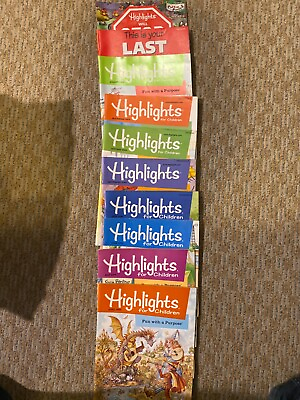 #ad Highlights For Children Magazines 2002 Set Of 10 $12.95