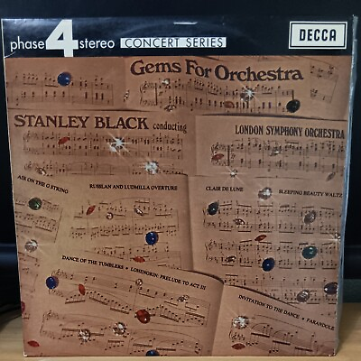 #ad Stanley Black Gems For Orchestra 1970 phase 4 stereo LP Record cover VG AU $40.00