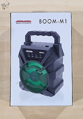 #ad Max Power Boom M1 Speaker Green Model: MPD31L 3quot; Portable Bluetooth New $20.00