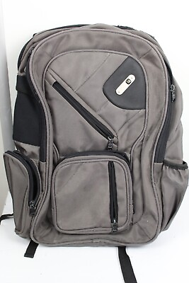 #ad Ful Gray Laptop Bag Backpack Two Section s Adjustable Straps $21.99