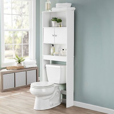 #ad 23 in. W Bathroom Space Saver Cabinet w 3 Fixed Shelvesover the Toilet Storage $48.89