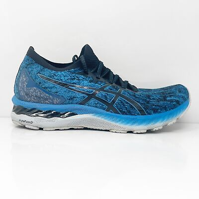 #ad Asics Mens Gel Nimbus 23 Knit 1011B008 Blue Running Shoes Sneakers Size 8 $47.99