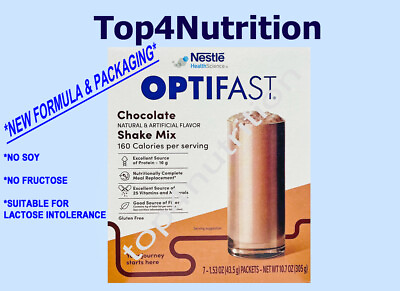 #ad OPTIFAST 800 POWDER SHAKES CHOCOLATE 70 SERVINGS MIX NEW FORMULA $207.00