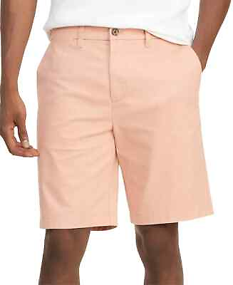 #ad TOMMY HILFIGER Men#x27;s 9quot; TH Flex Stretch Cotton Shorts Pink Size 34 MSRP $60 $28.57