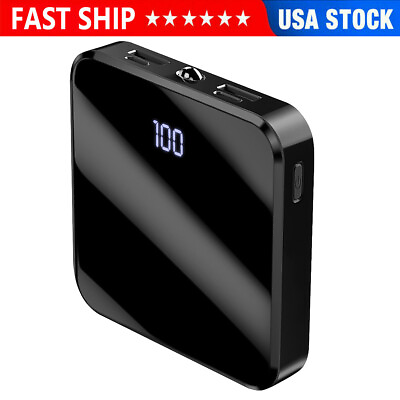 20000mAh Mini Power Bank Dual USB Portable Battery Charger for iPhone Cellphone $12.79