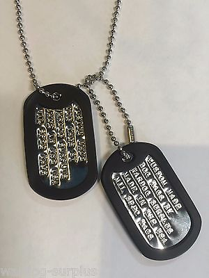 #ad MILITARY PERSONALIZED DOG TAGS SET CUSTOM WITH YOUR INFO NECKLACE ID TAG US $9.99