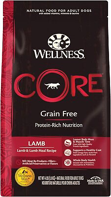 #ad Wellness Core Natural Grain Free Dry Dog Food Lamb 4 Pound Bag $52.03