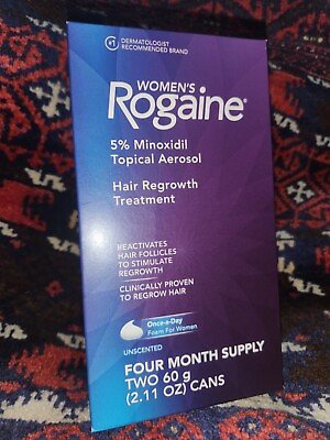 #ad ROGAINE Women#x27;s 5% Minoxidil Hair Regrowth Treatment 4 MONTHS 120 G or 4.22OZ $39.95
