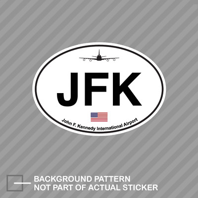 #ad John F Kennedy Airport Euro Oval Sticker Decal Vinyl JFK New York $21.96
