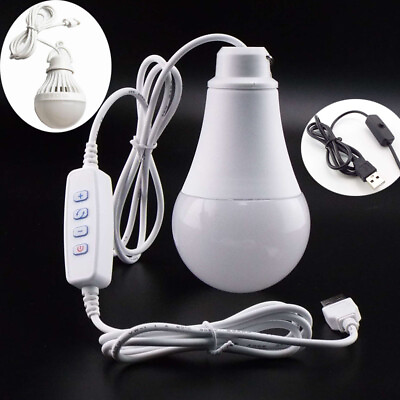 #ad LED Energy Saving Light Bulb USB charging Intelligent Lamp Emergency Lights $2.99
