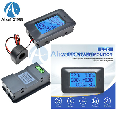 #ad Digital AC 20A 100A LCD Panel Meter Monitor Power Energy Ammeter Voltmeter $12.05