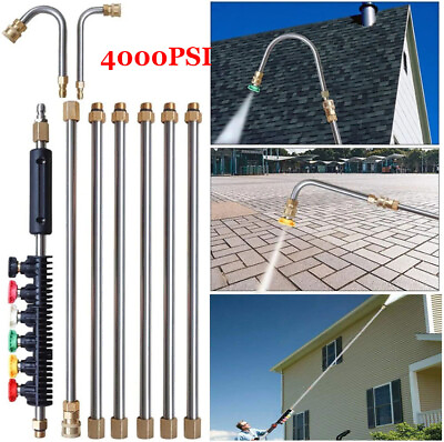 #ad 4000PSI High Pressure Washer Extension Wand Replace Lance Gutter Cleaner Nozzle $33.00