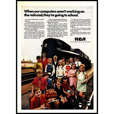 #ad 1971 RCA Octoputer Electronics Vintage Print Ad Train Railway Locomotive Photo $10.97