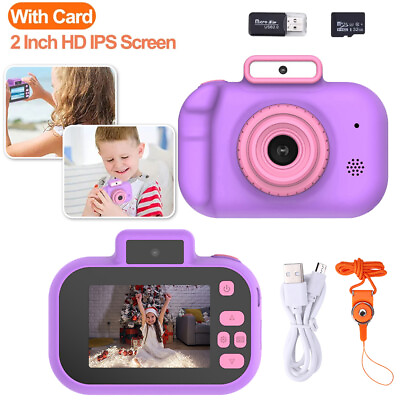 #ad Kids HD Digital Camera Toy Front Rear Dual Camera Christmas Gift w 32GB TF Card $25.45