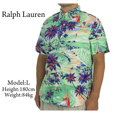 #ad Polo Ralph Lauren Short Sleeve Classic Fit Aloha Tropical Shirt with Pony $89.99