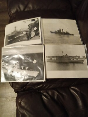 #ad 1966 amp; 1978 Vintage U.S. Navy Military photo of ships BLACK AND WHITE $25.00
