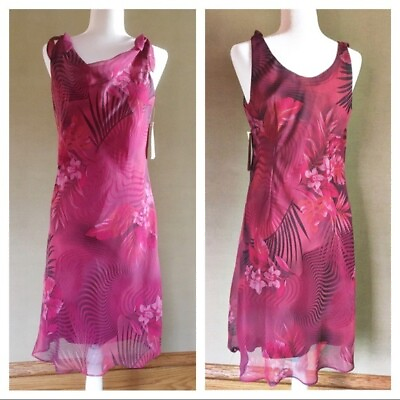 #ad Ombré NWT Tropical Floral Sleeveless Dress Women#x27;s Size 9 10 $35.00