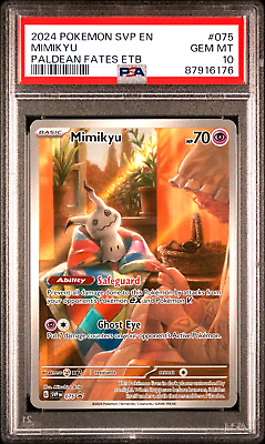 #ad PSA 10 GEM MINT Mimikyu BLACK STAR PROMO 075 ELITE TRAINER BOX Pokemon Card $29.99