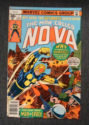 #ad Marvel The Man Called Nova #7 War in Space 1976 Newsstand Jack Kirby Cover $5.99