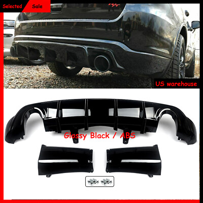 #ad Rear Bumper Diffuser Dual Exhaust Gloss Black Fits 2011 24 Dodge Durango R T SRT $200.00