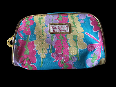 #ad Lilly Pulitzer for Estee Lauder Travel Beauty Floral Make Up Zipper Pouch Bag $11.00