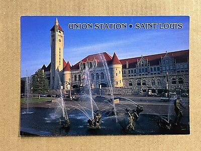 #ad Postcard St. Louis Missouri Union Station Railroad Train Depot Hotel Mall $4.99