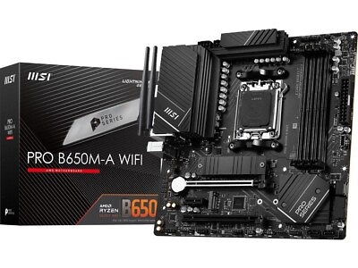 #ad Factory Refurbished MSI PRO B650M A WIFI AM5 DDR5 AMD Micro ATX Motherboard $139.99