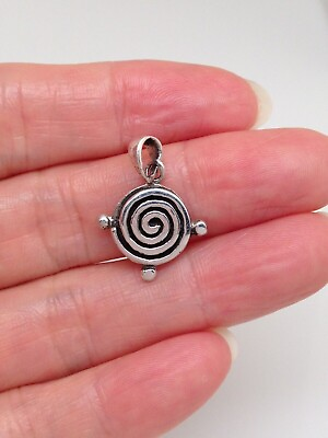 #ad Swirl Pendant 925 Sterling Silver Spiral Pendant Womens 13.5mm 0.53quot; 11mm 0.43quot; $21.95