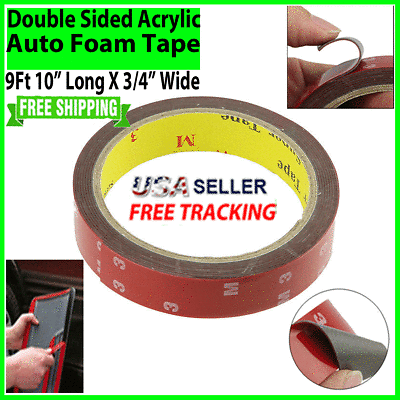 Auto Tape Acrylic FOAM Adhesive 3m x 20mm Double Sided Mounting Truck Car New $4.99