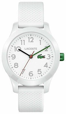 #ad Lacoste 2030003 12.12 KIDS Unisex White Silicone Strap Watch GBP 25.19