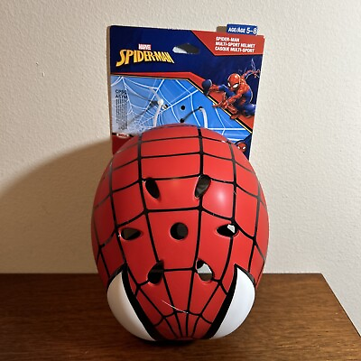 #ad Marvel Spider Man By Bell Hard Bike Helmet Child Red 5 8 Years Safety $18.27