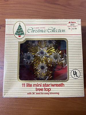 #ad Classic Living Christmas Collection Mini Star Wreath Tree Topper $12.95