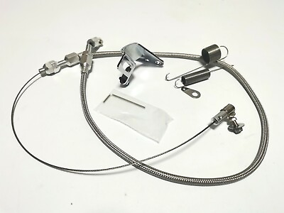 #ad Universal 24quot; Stainless Steel Throttle Gas Cable amp; Spring Set Street Hot Rod $30.68